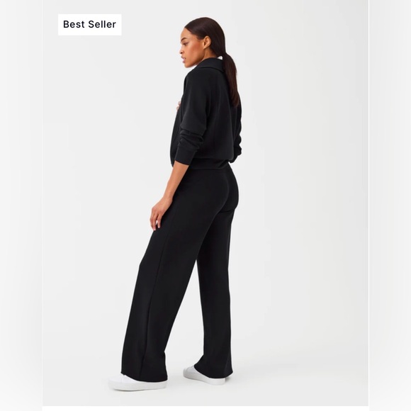 NWOT SPANX AIR ESSENTIALS WIDE LEG BLACK PANT - Picture 6 of 16